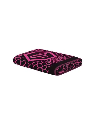 Philipp Plein Beach Towel Python Beach 95x180 Cm Unisex In Purple