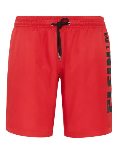 Philipp Plein Beachwear Long Trousers In Red