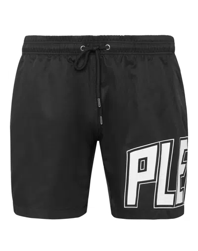 Philipp Plein Beachwear Short Trousers In Black