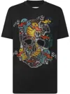 Philipp Plein T-shirt Round Neck Ss Tee Plein Duck In Black