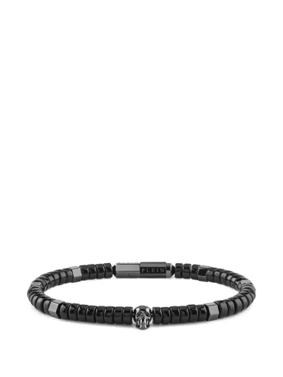 Philipp Plein Beads Skull Bracelet In Pink