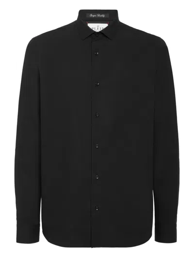 Philipp Plein Bear-motif Shirt In Black