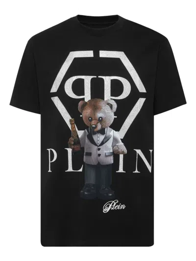 Philipp Plein Bear-print T-shirt In Black