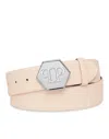 Philipp Plein Belt Hexagon In Beige