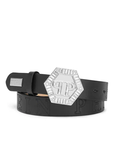 Philipp Plein Belt Hexagon In Black