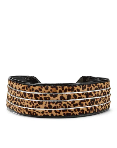 Philipp Plein Belt Leopard In Black