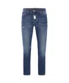 Philipp Plein Super Straight Jeans In Blue
