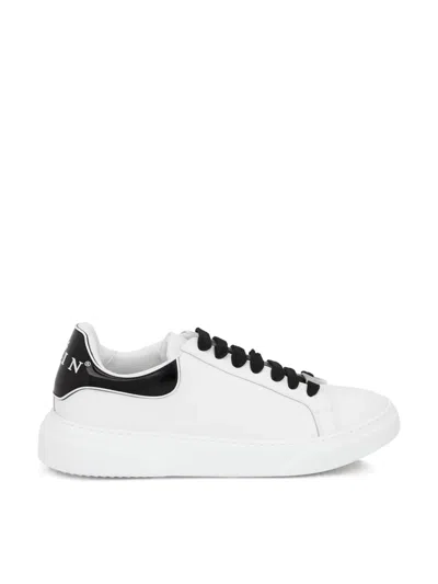 Philipp Plein Big Bang Runner Logo Sneakers In White