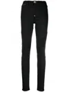 Philipp Plein Biker High-waisted Skinny Jeans In Schwarz