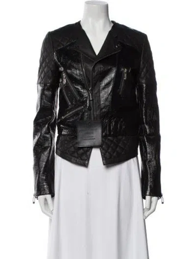 Pre-owned Philipp Plein Biker Jacket In Black