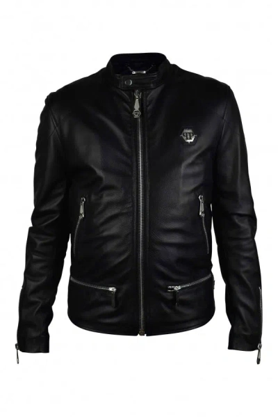 Philipp Plein Biker Jacket In Black