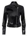 Philipp Plein Biker Jacket Studs In Black