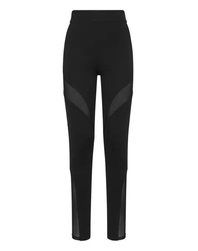 Philipp Plein Biker Leggings In Black