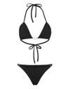 Philipp Plein Logo-plaque Triangle Bikini Set In Black