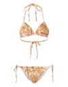 Philipp Plein New Baroque Triangle Bikini In Beige