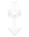 Philipp Plein Logo-plaque Triangle Bikini Set In White