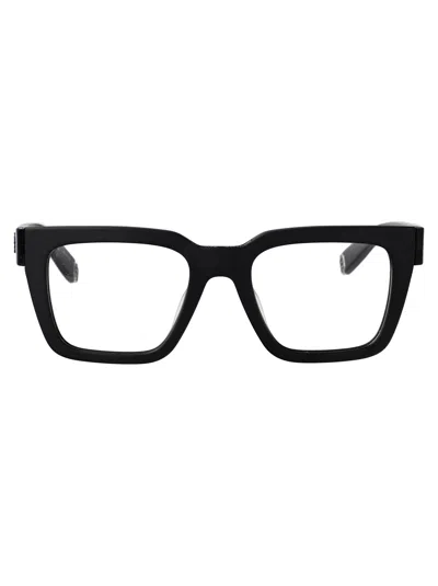Philipp Plein Black Acetate Glasses In Blue