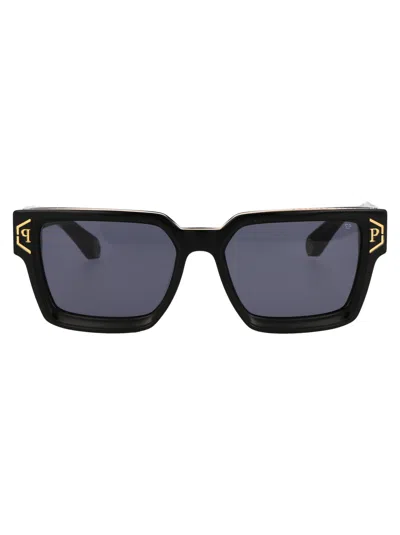 PHILIPP PLEIN PHILIPP PLEIN BLACK ACETATE SUNGLASSES
