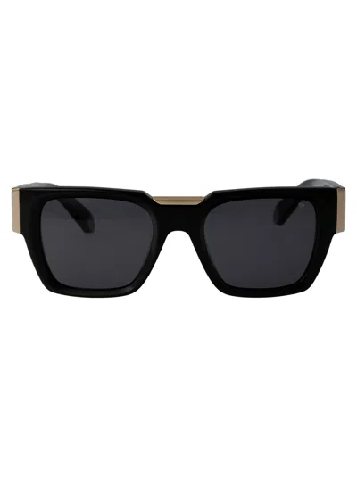 Philipp Plein Black Acetate Sunglasses