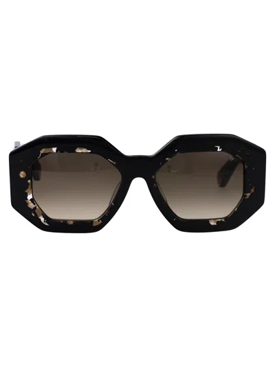 Philipp Plein Black Acetate Sunglasses