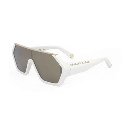 Philipp Plein Black Acetate Sunglasses In White