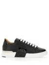 Philipp Plein Black Calf Leather Sneakers In Black