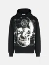 Philipp Plein Black Cotton Blend Sweatshirt In Black