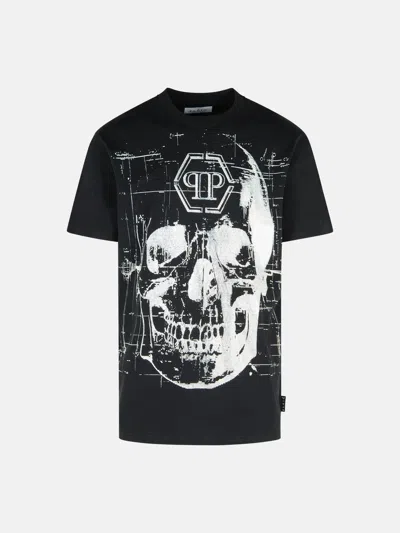 Philipp Plein Black Cotton T-shirt