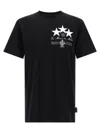Philipp Plein Crewneck T-shirt With Front Print And Logo Patch In Black
