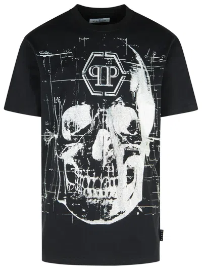 Philipp Plein Black Cotton T Shirt