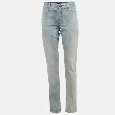 Pre-owned Philipp Plein Black Denim Slim Fit Jean L/waist 34" In Blue