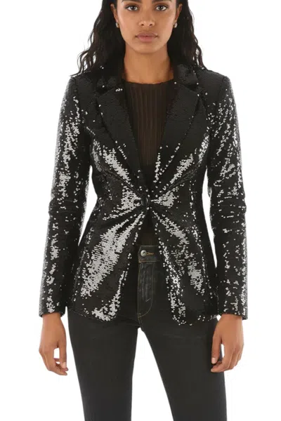 Philipp Plein Black Embellished Notched Lapel Blazer