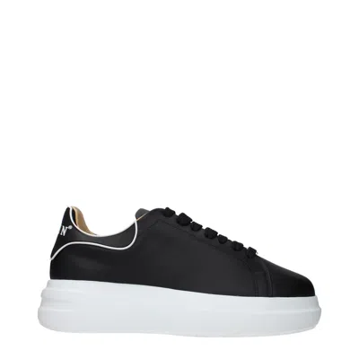 Philipp Plein Black Leather Chunky Sneakers