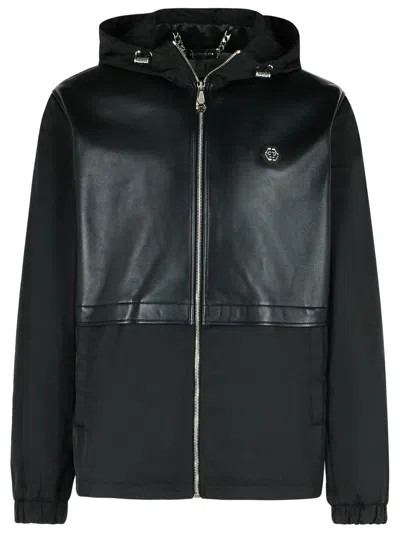 PHILIPP PLEIN PHILIPP PLEIN BLACK LEATHER JACKET