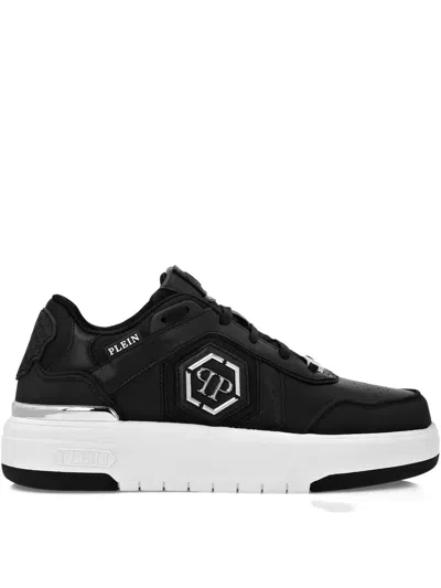 Philipp Plein Sk8r Logo-plaque Low-top Sneakers In Black