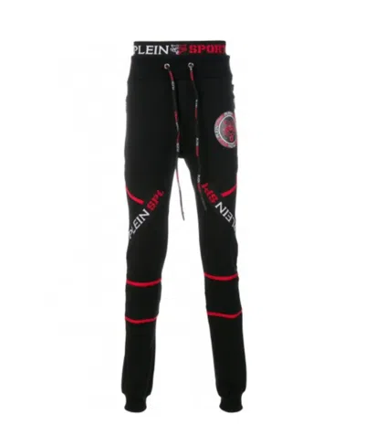 Philipp Plein Black Logo Casual Pants