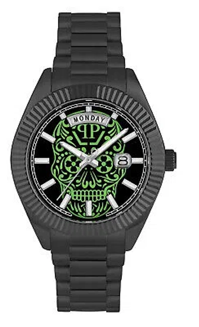 Pre-owned Philipp Plein Black Mens Analogue Watch Date Superlative Gent Pwpna0724