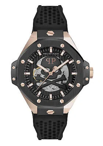 Pre-owned Philipp Plein Black Mens Analogue Watch Plein $keleton Royal Pwpfa0224