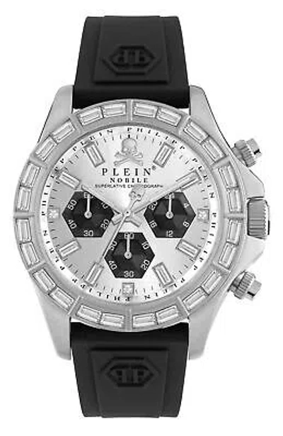 Pre-owned Philipp Plein Black Mens Chronograph Watch Nobile Racing Pwvaa0123