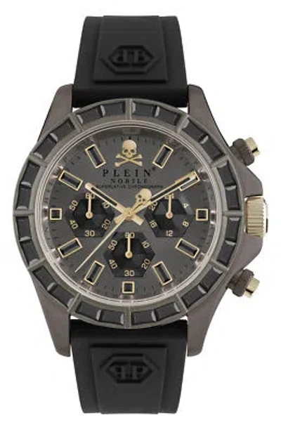 Pre-owned Philipp Plein Black Mens Chronograph Watch Nobile Racing Pwvaa0323