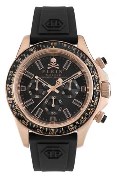 Pre-owned Philipp Plein Black Mens Chronograph Watch Nobile Racing Pwvaa0623