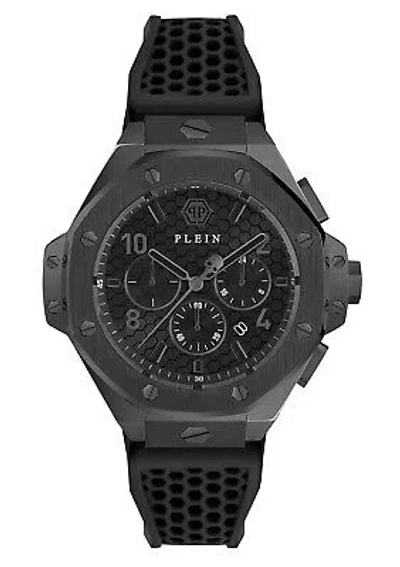 Pre-owned Philipp Plein Black Mens Chronograph Watch Plein Chrono Royal Pwpra0924