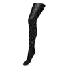 Philipp Plein Black Monogram Nylon Tights In Black