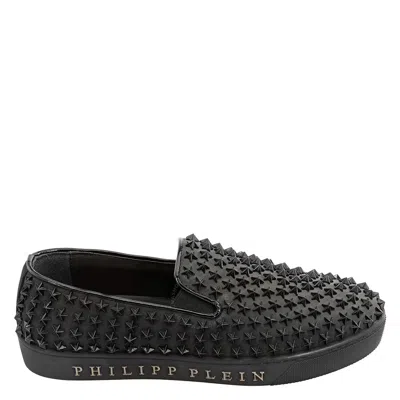 Philipp Plein Black Star Studs Slip-on Shoes