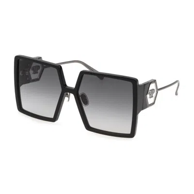 Philipp Plein Black Titanium Sunglasses