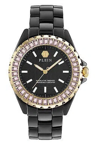 Pre-owned Philipp Plein Black Womens Analogue Watch Plein Heaven Pwppa0324