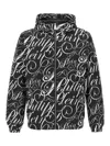 Philipp Plein Blackwhite All-over Logo Jacket In Black