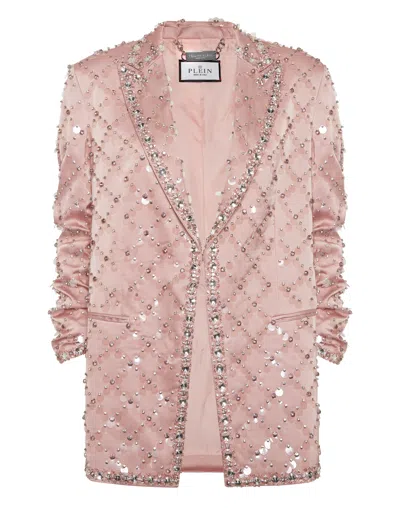 Philipp Plein Blazer Boyfriend Fit Plein Paillettes