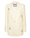 Philipp Plein Blazer Boyfriend Fit Skull Strass