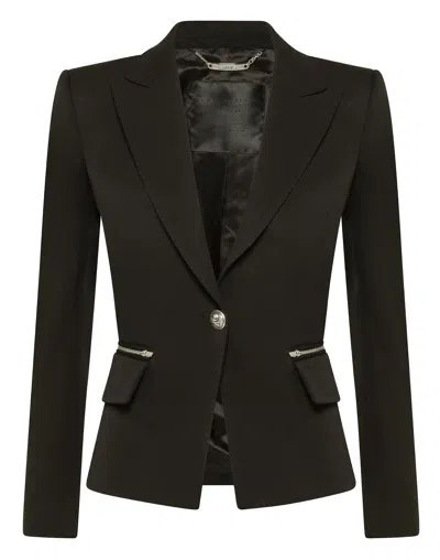 Philipp Plein Blazer Crystal In Brown